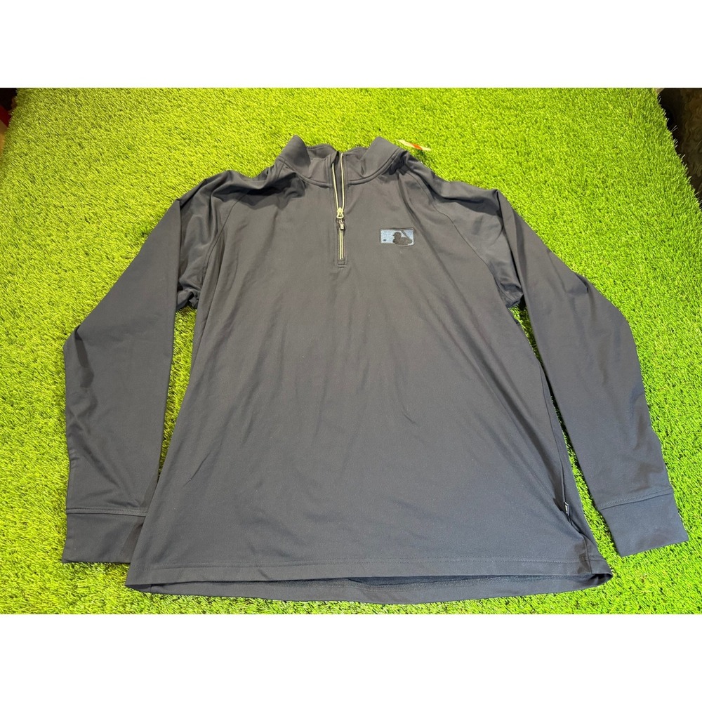 Cutter Buck Baseball MLB Quarter Zip Pullover Shirt Navy XL TG